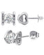 Heart Moissanite Stud Earrings