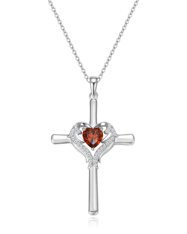 Molenia Angle Wing Cross Necklace Hover Image