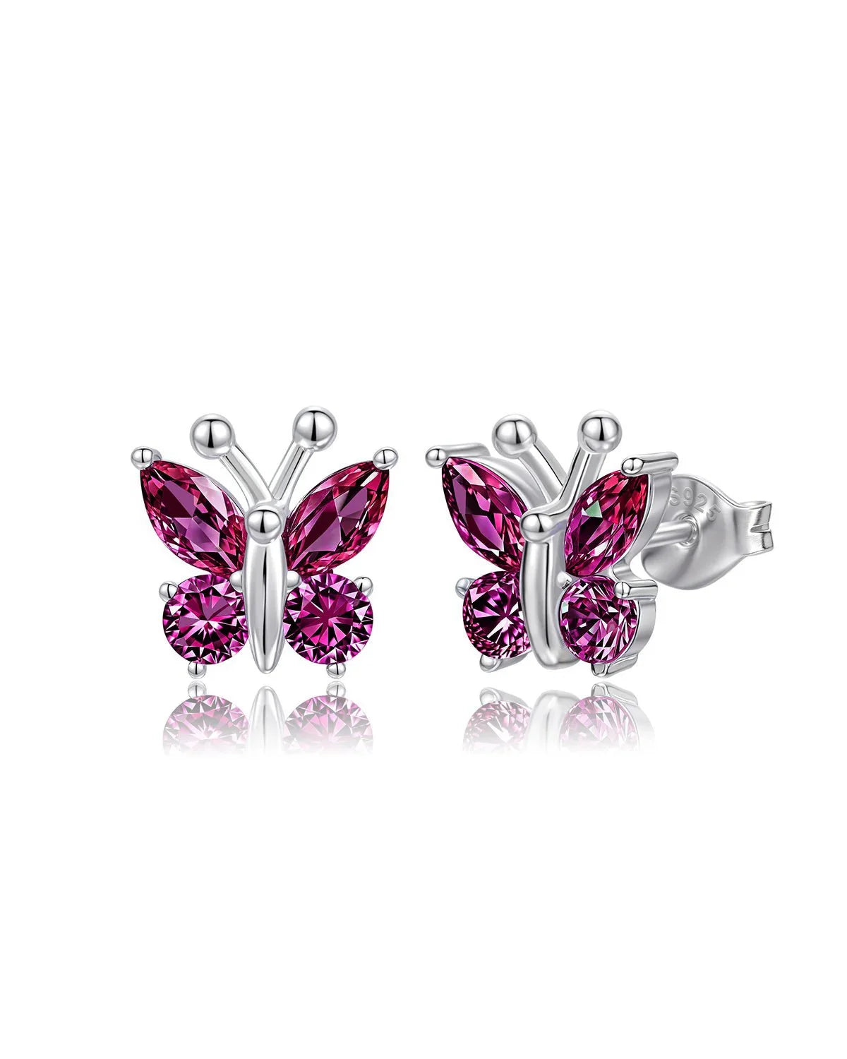 Molenia Birthstone Butterfly Stud Earrings