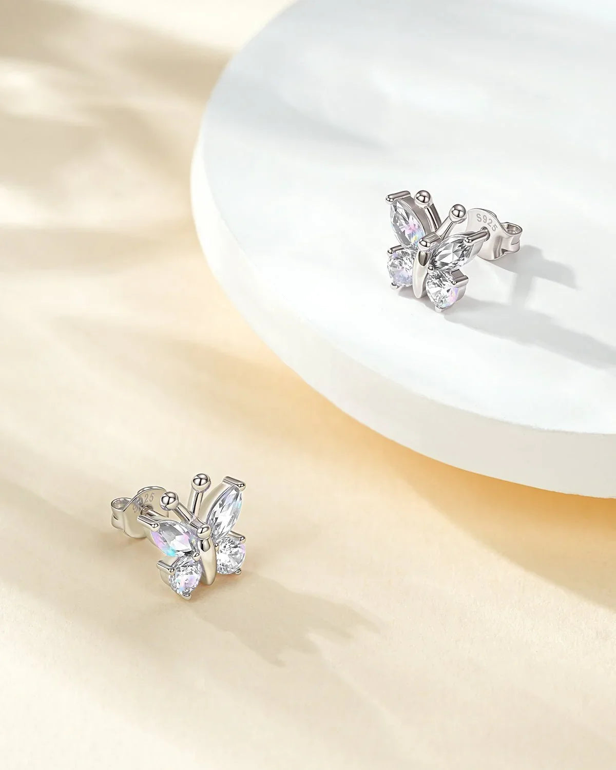 Molenia Birthstone Butterfly Stud Earrings