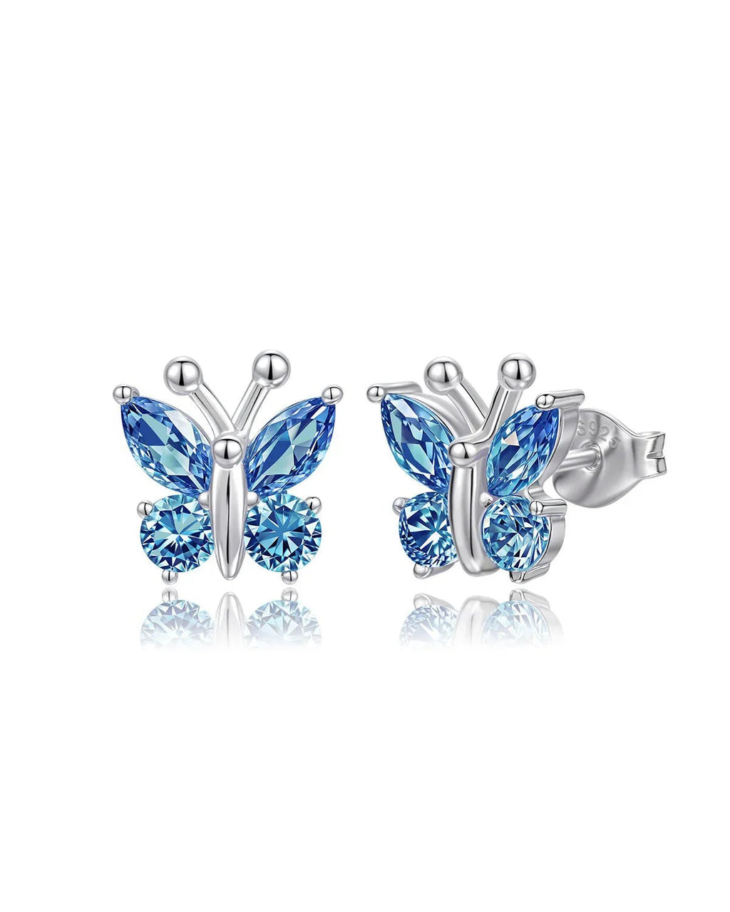 Molenia Birthstone Butterfly Stud Earrings