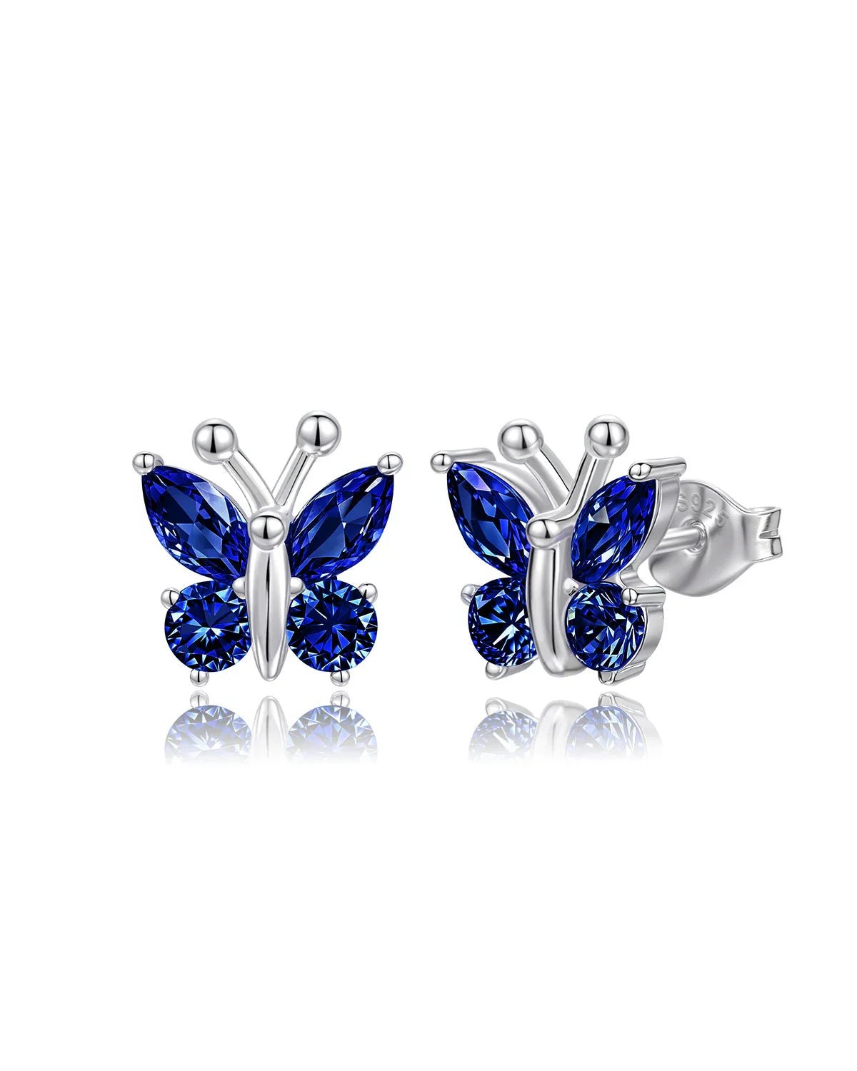 Molenia Birthstone Butterfly Stud Earrings