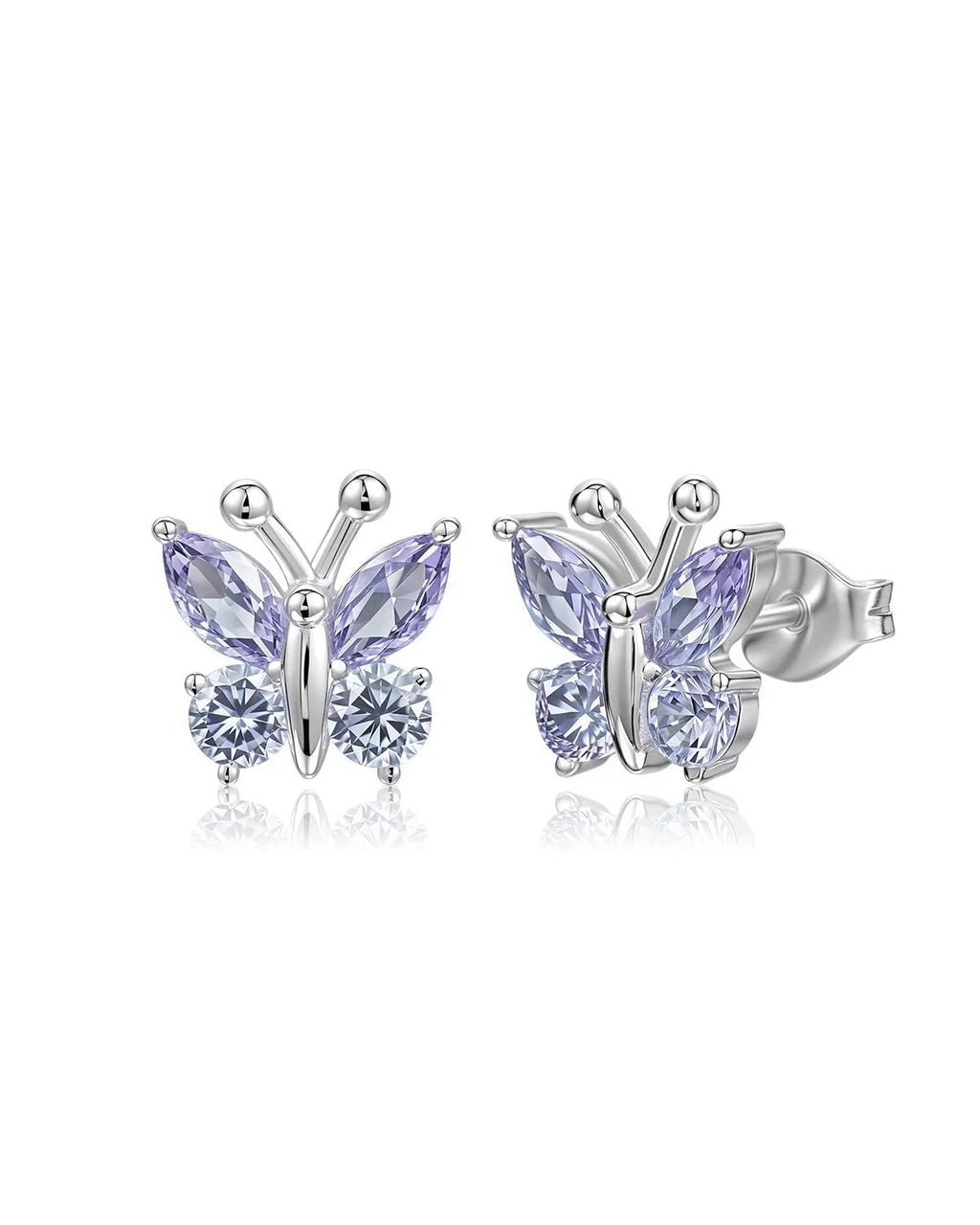 Molenia Birthstone Butterfly Stud Earrings