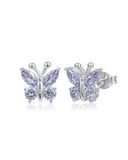 Molenia Birthstone Butterfly Stud Earrings