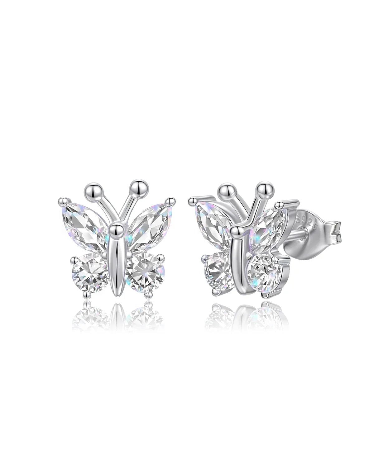 Molenia Birthstone Butterfly Stud Earrings