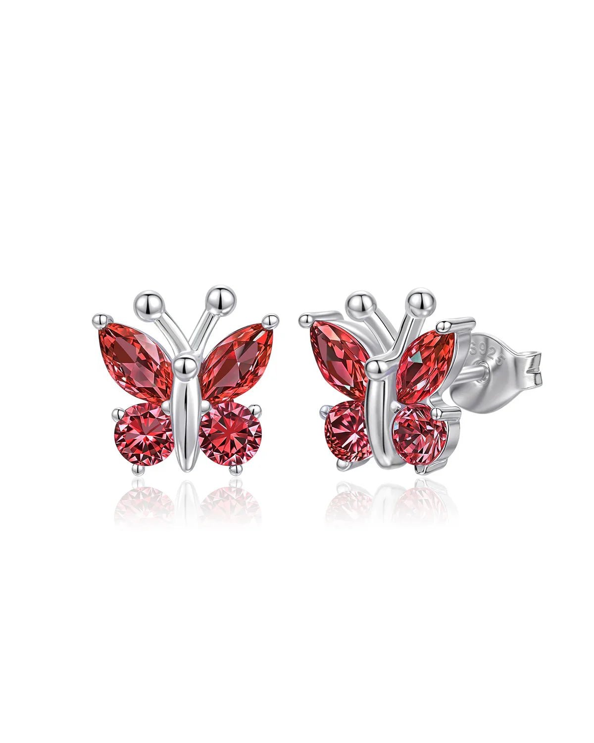 Molenia Birthstone Butterfly Stud Earrings