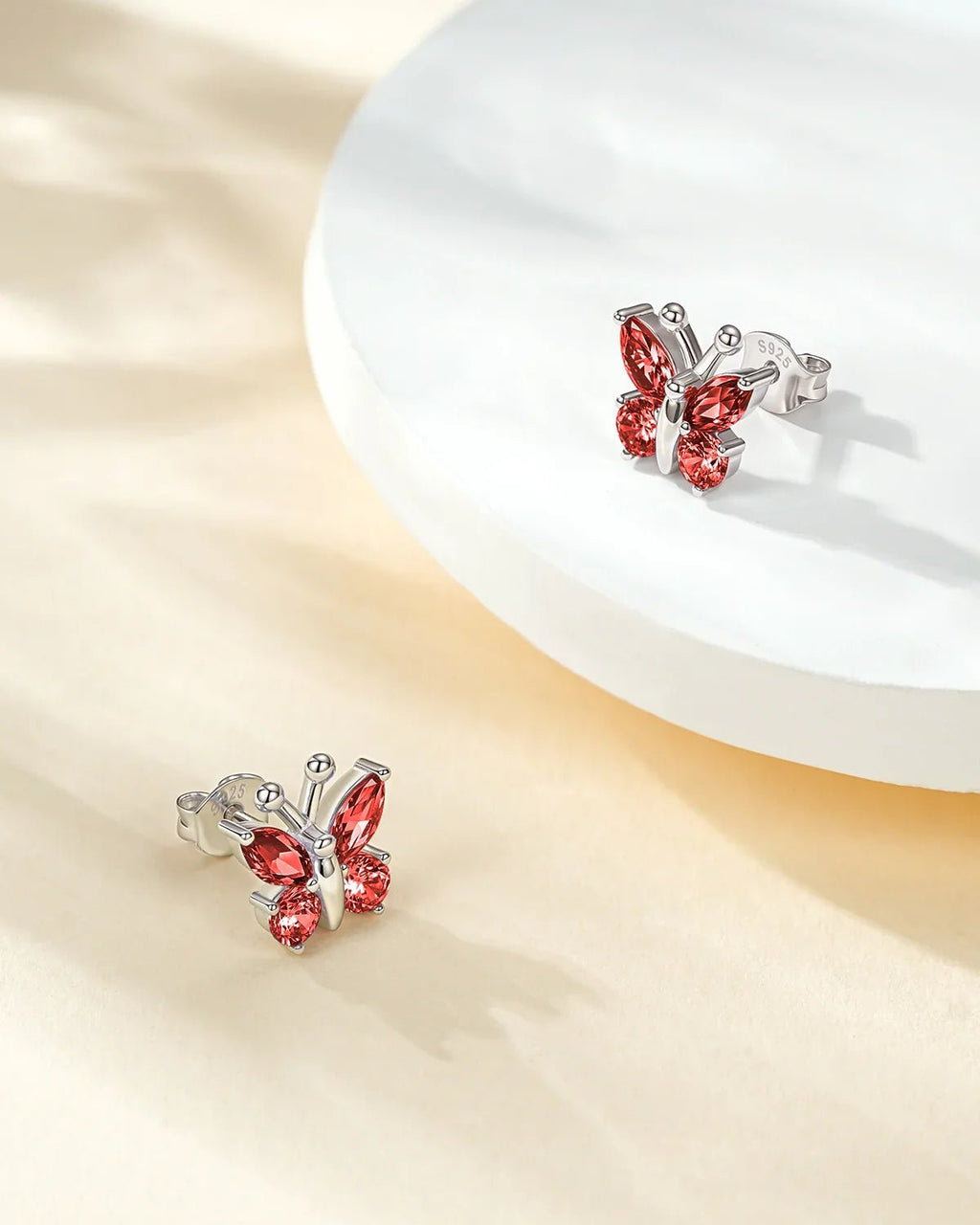 Molenia Birthstone Butterfly Stud Earrings