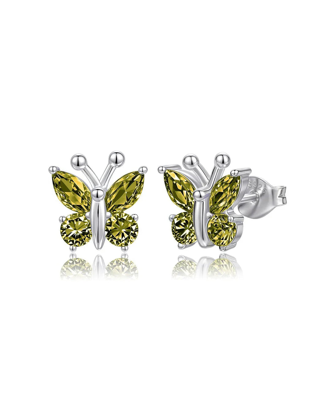 Molenia Birthstone Butterfly Stud Earrings