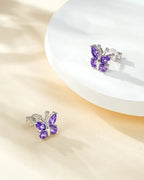 Molenia Birthstone Butterfly Stud Earrings
