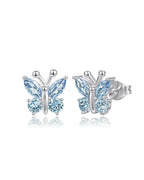 Molenia Birthstone Butterfly Stud Earrings
