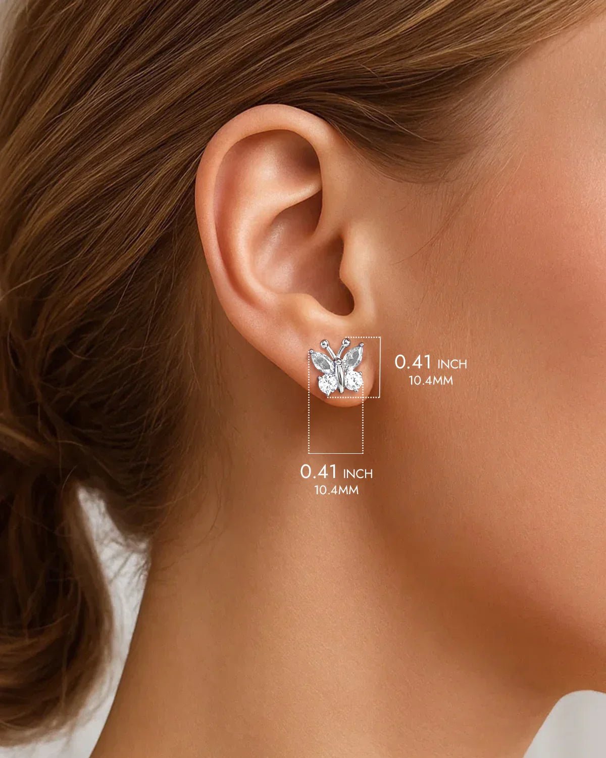 Molenia Birthstone Butterfly Stud Earrings