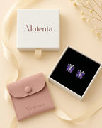 Molenia Birthstone Butterfly Stud Earrings