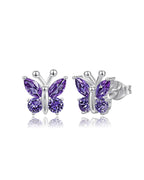 Molenia Birthstone Butterfly Stud Earrings