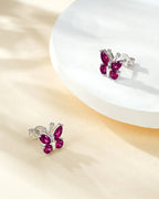 Molenia Birthstone Butterfly Stud Earrings