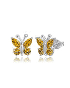 Molenia Birthstone Butterfly Stud Earrings