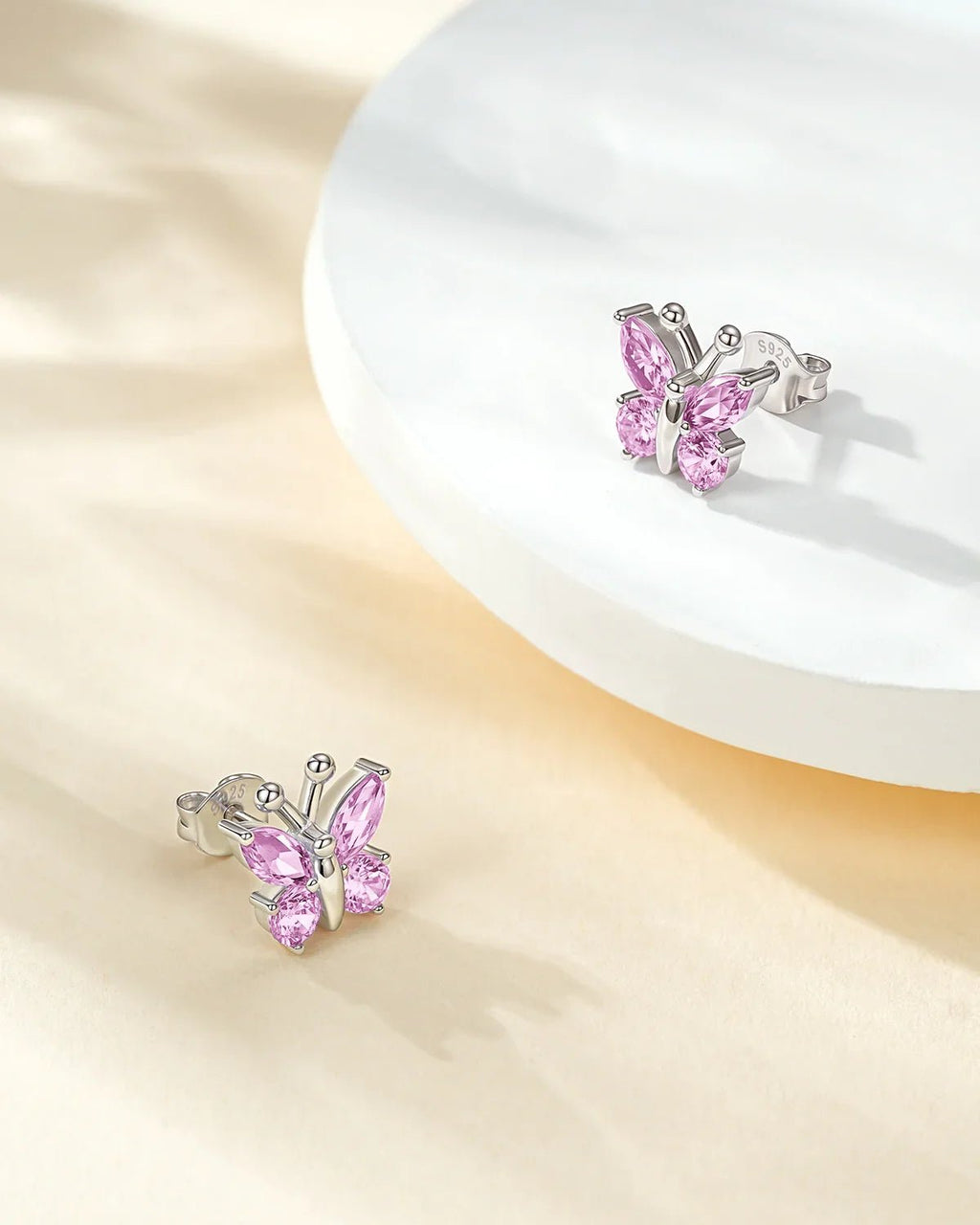 Molenia Birthstone Butterfly Stud Earrings