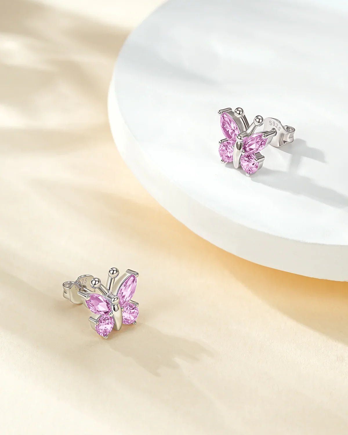 Molenia Birthstone Butterfly Stud Earrings