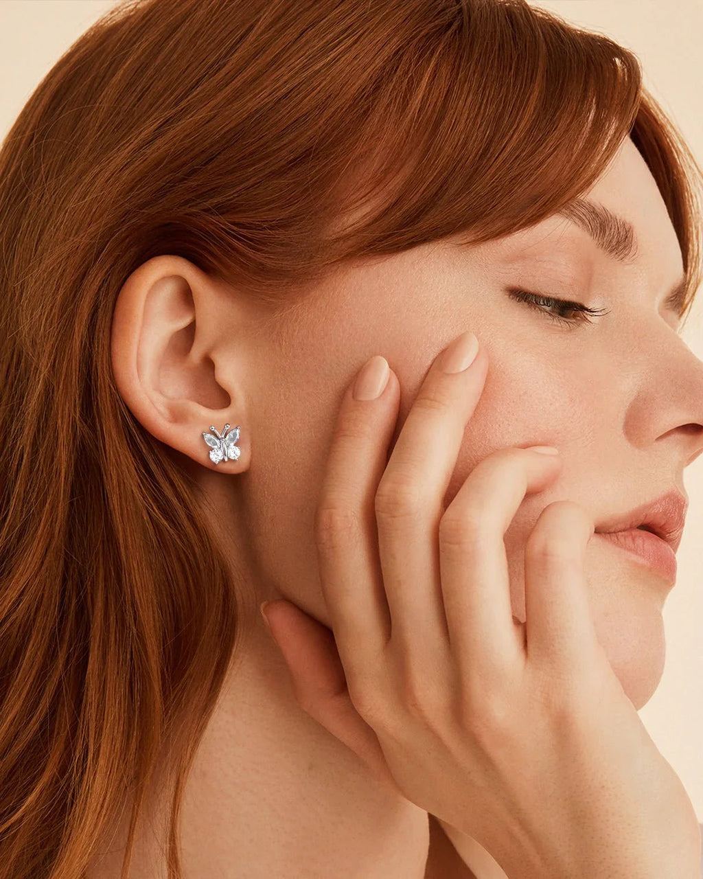 Molenia Birthstone Butterfly Stud Earrings