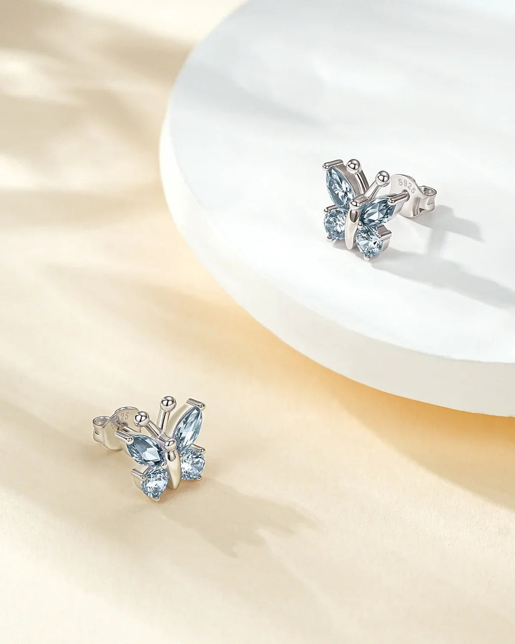 Molenia Birthstone Butterfly Stud Earrings