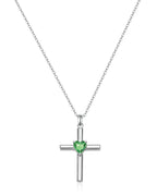 Molenia Birthstone Cross Necklace