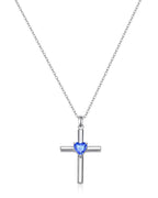 Molenia Birthstone Cross Necklace