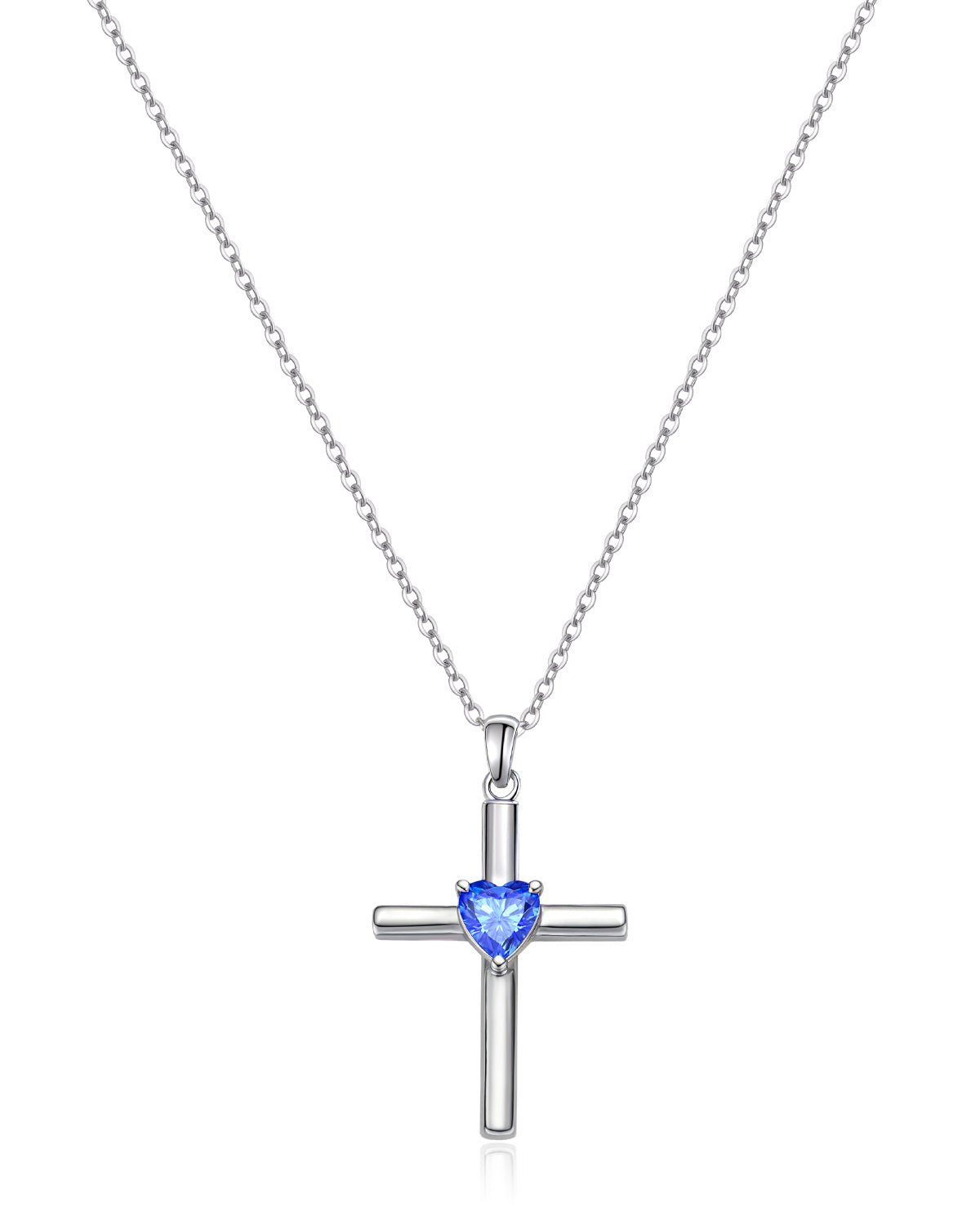 Molenia Birthstone Cross Necklace