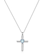 Molenia Birthstone Cross Necklace