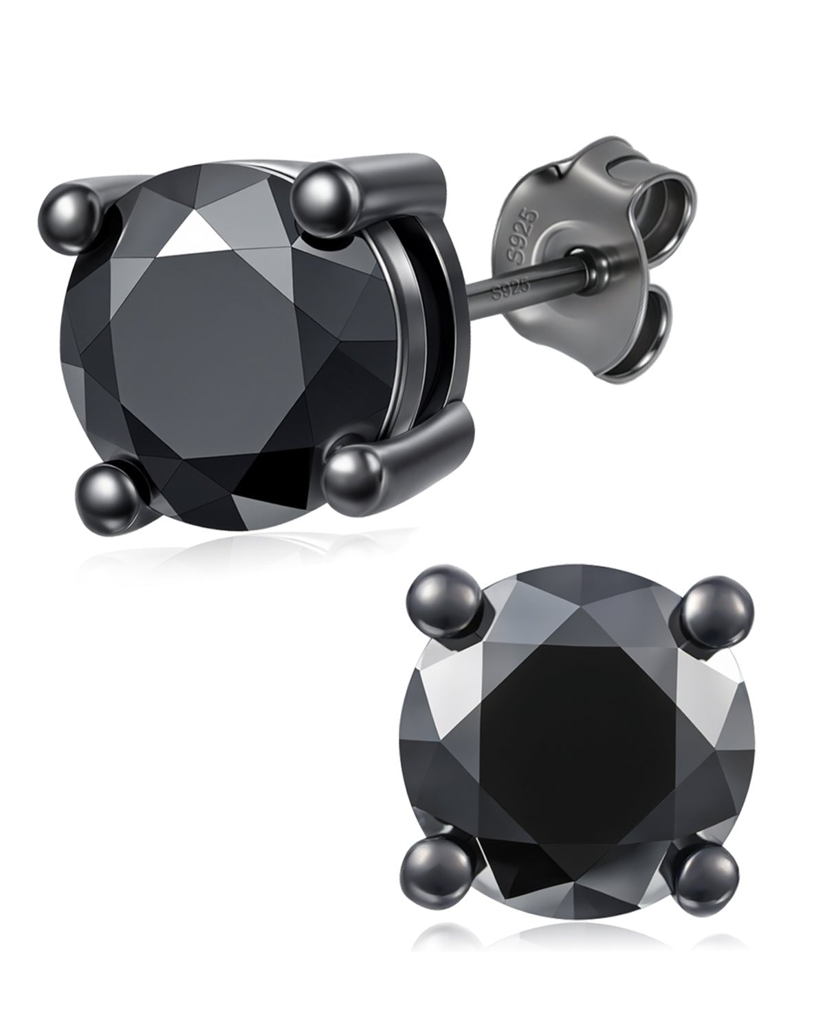 Molenia Black Moissanite Stud Earrings