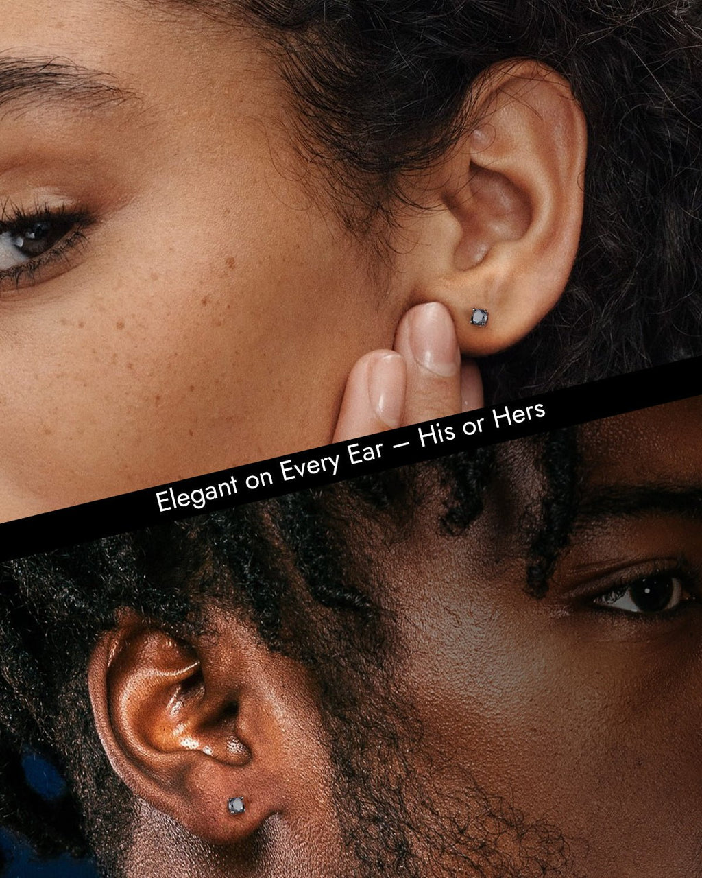 Molenia Black Moissanite Stud Earrings