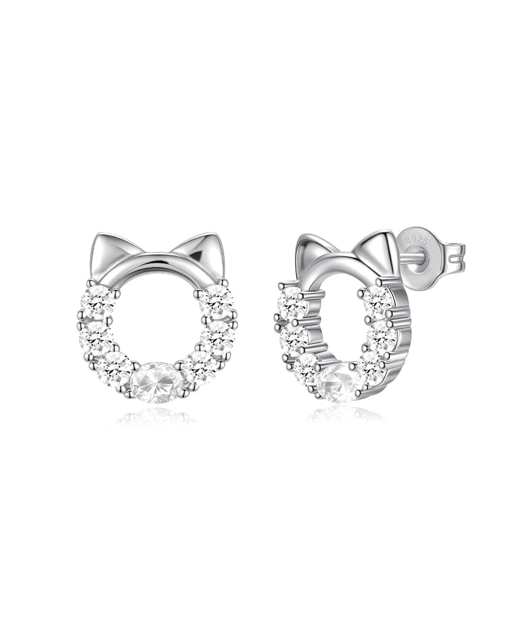 Molenia Cat Face Stud Earrings