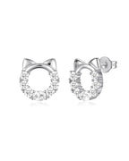 Molenia Cat Face Stud Earrings