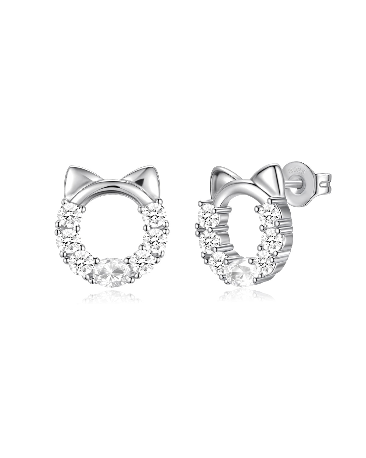 Molenia Cat Face Stud Earrings