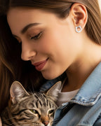 Molenia Cat Face Stud Earrings