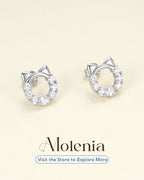 Molenia Cat Face Stud Earrings