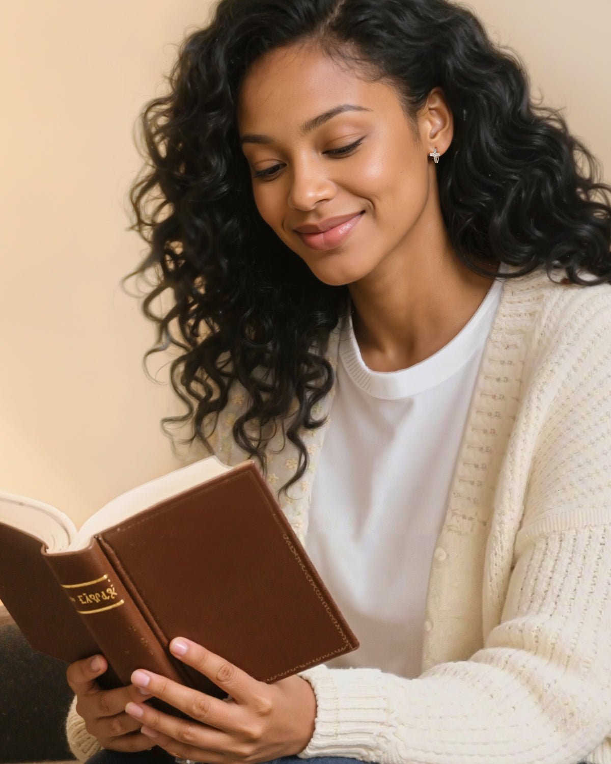 Molenia Cross Huggie Earrings