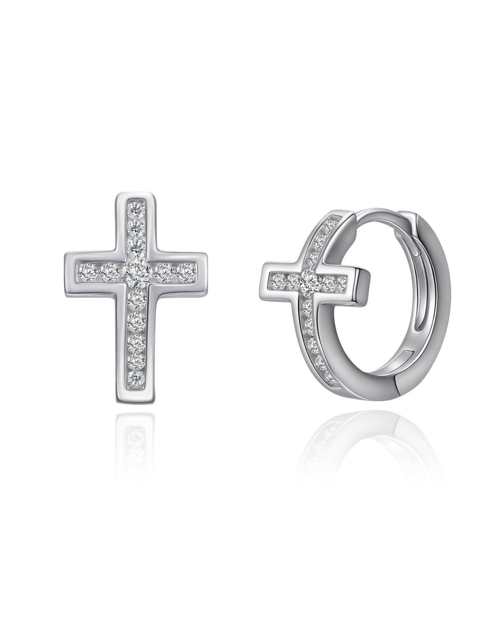 Molenia Cross Huggie Earrings