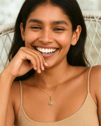 Molenia Double-Sided Enamel Evil Eye Necklace