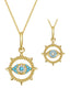 Molenia Double-Sided Enamel Evil Eye Necklace