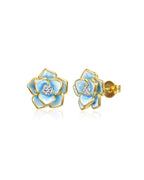 Molenia Enamel Flower Stud Earrings