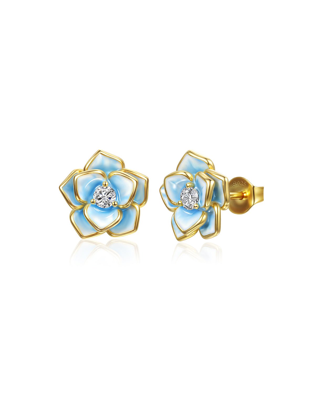 Molenia Enamel Flower Stud Earrings