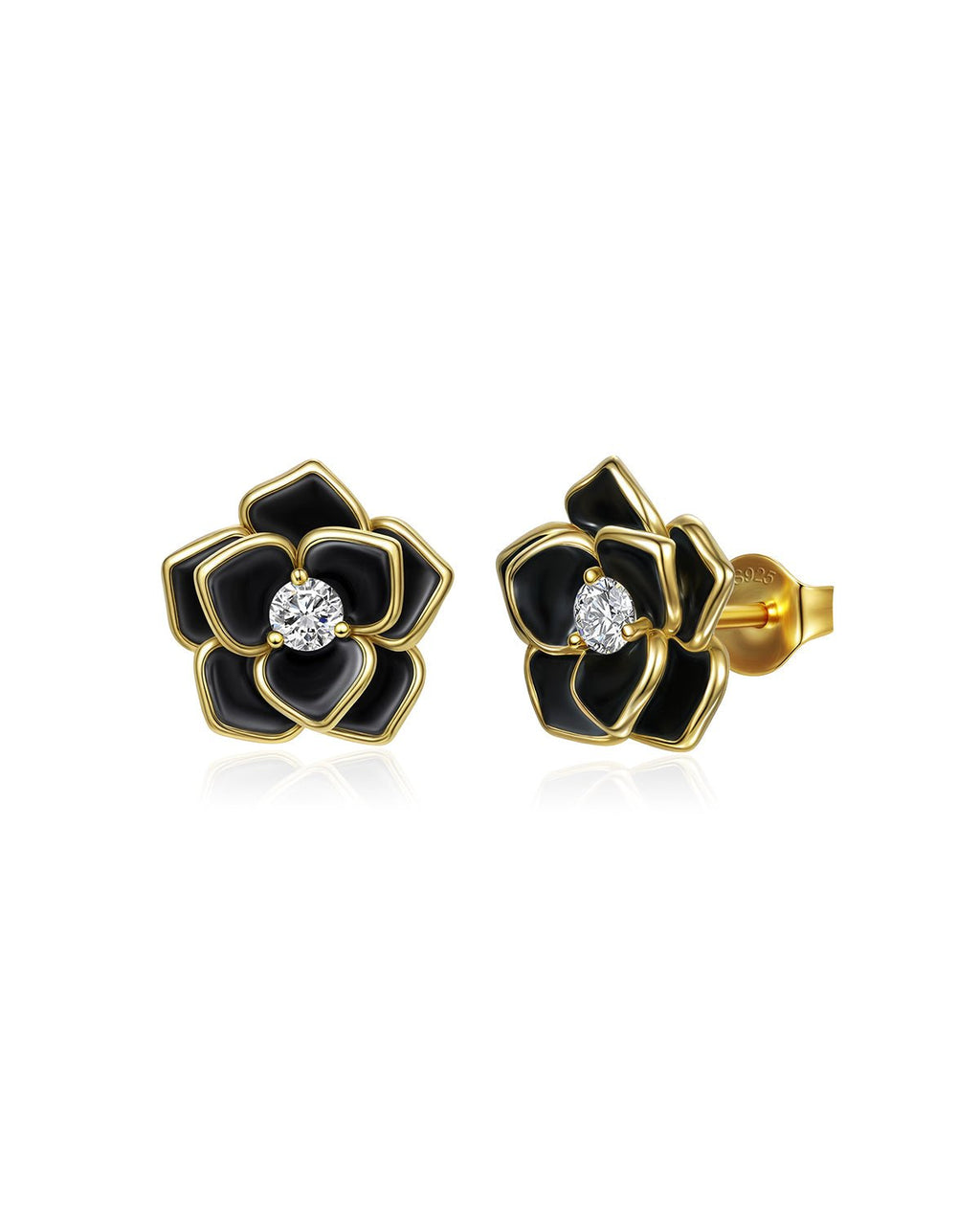 Molenia Enamel Flower Stud Earrings