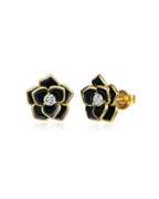 Molenia Enamel Flower Stud Earrings