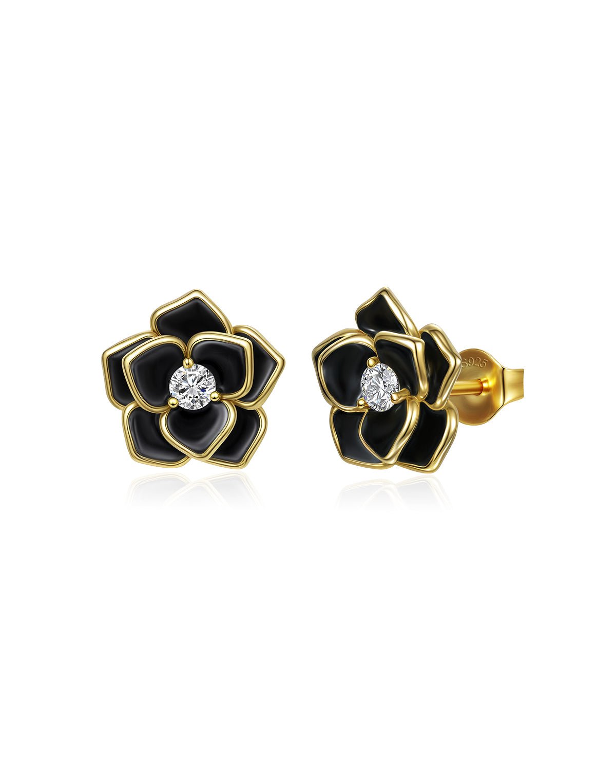 Molenia Enamel Flower Stud Earrings