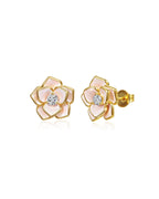Molenia Enamel Flower Stud Earrings