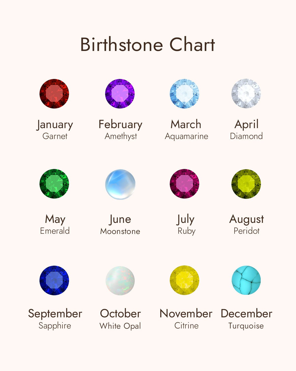 Molenia Halo Birthstone Stud Earrings