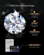 Molenia Halo Moissanite Necklace