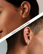 Molenia Halo Moissanite Stud Earrings