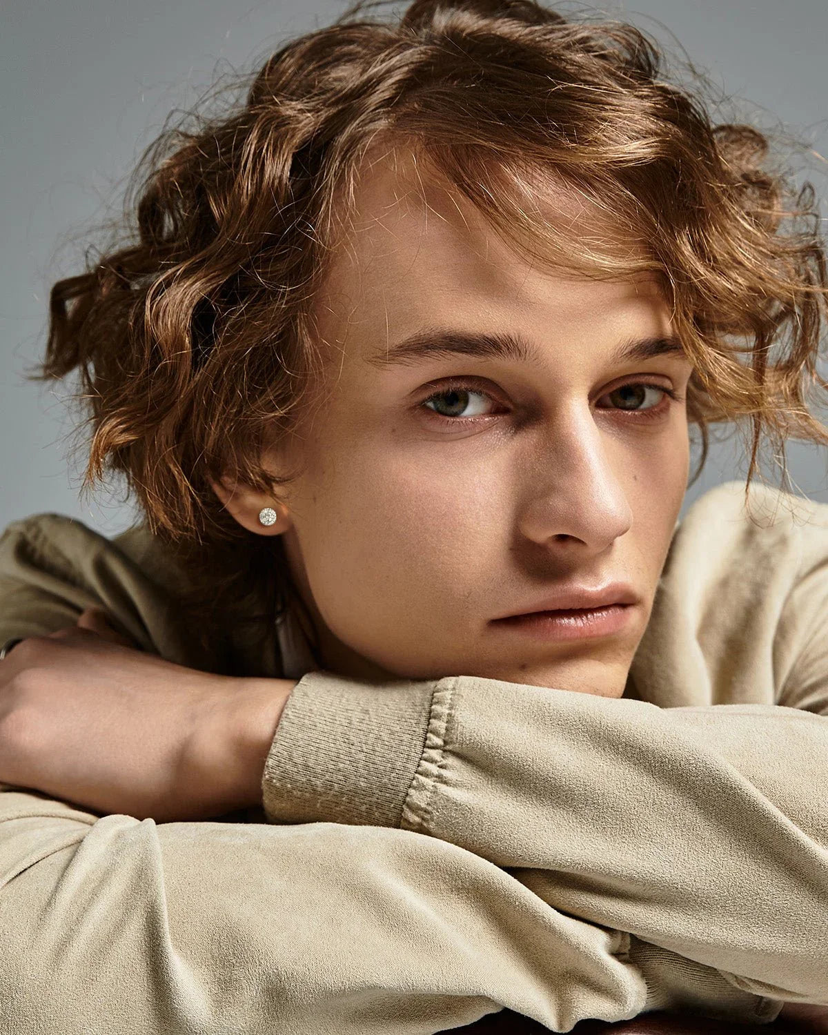 Molenia Halo Moissanite Stud Earrings