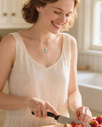 Molenia Heart & Rose Birthstone Necklace