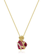 Molenia Heart & Rose Birthstone Necklace